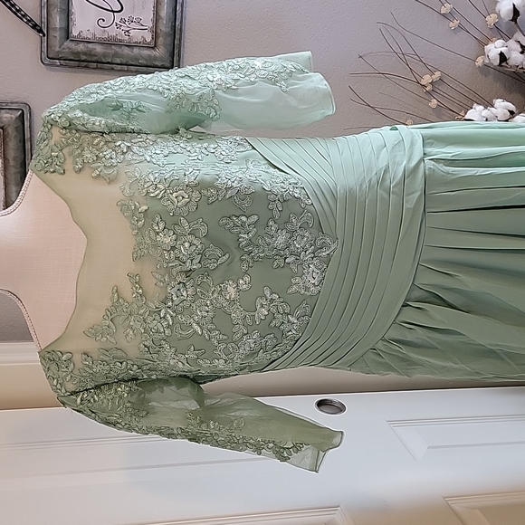 JJs House Dresses Sage Green Mother Of Bridegroomformal Long Dress